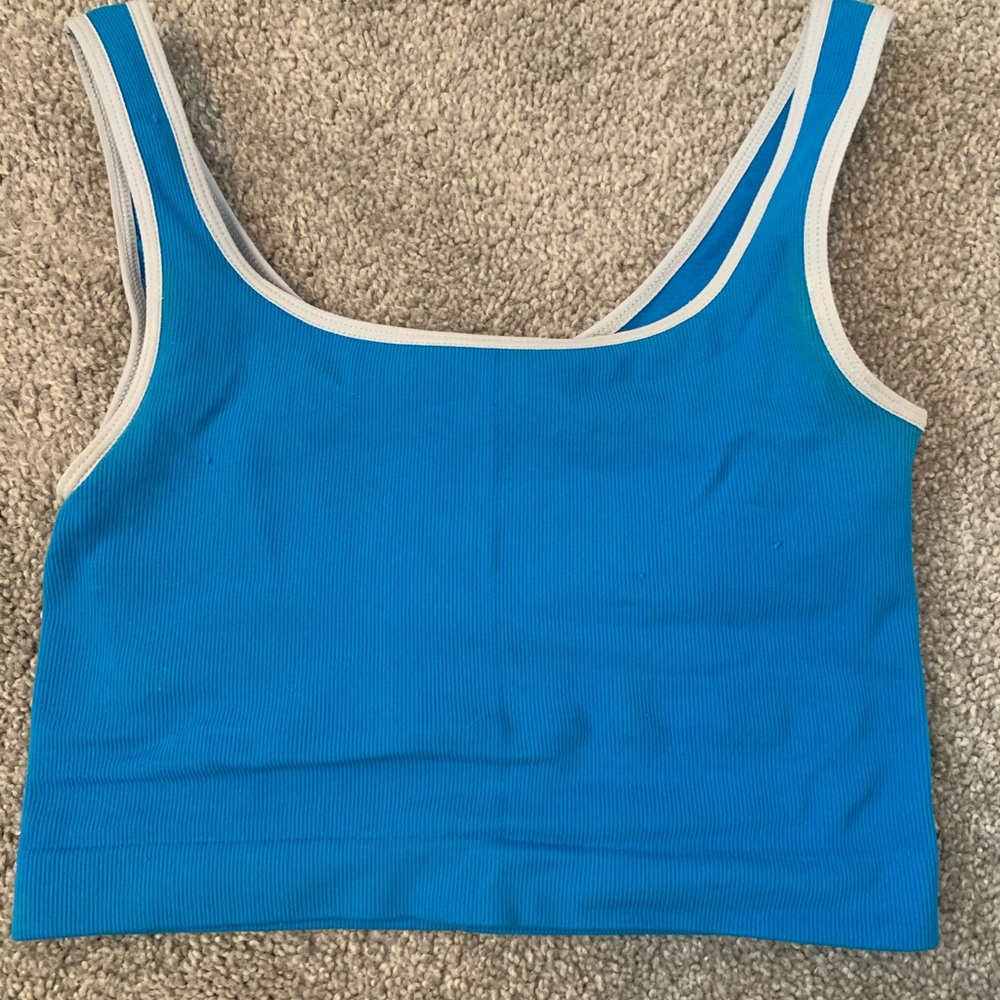 blue bra top